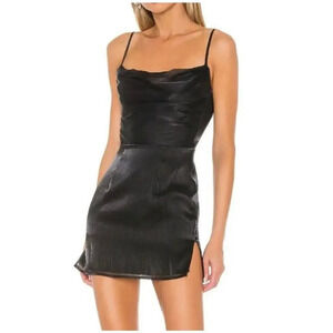 Superdown Women Size XS Lena Black Cowl Neck Mini Dress